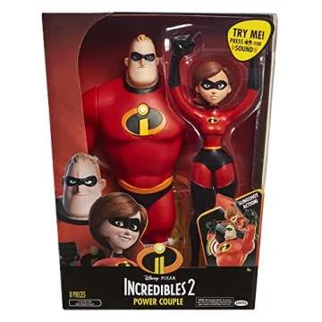 The Incredibles 2 Power Couple, Features 12" Mr. Incredible and Elastigirl Slingshot Figure