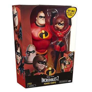 The Incredibles 2 Power Couple, Features 12" Mr. Incredible and Elastigirl Slingshot Figure