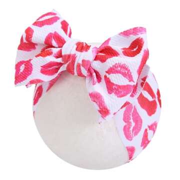 KIDOCHEESE Valentine’s Day Headbands Big Baby Bows Love Heart Headbands Oversized Hairbands Hair Accessories for Baby Girls Newborns Infants Toddlers