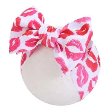 KIDOCHEESE Valentine’s Day Headbands Big Baby Bows Love Heart Headbands Oversized Hairbands Hair Accessories for Baby Girls Newborns Infants Toddlers