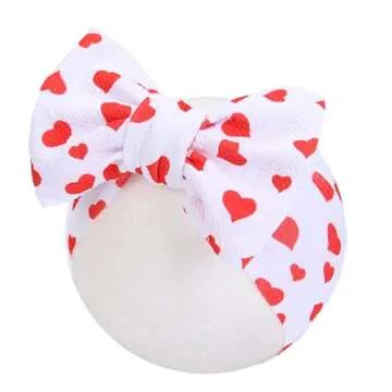 KIDOCHEESE Valentine’s Day Headbands Big Baby Bows Love Heart Headbands Oversized Hairbands Hair Accessories for Baby Girls Newborns Infants Toddlers