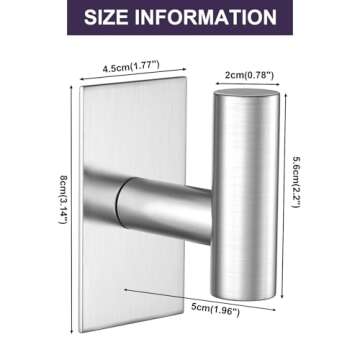 VAEHOLD Heavy Duty Adhesive Wall Towel Hooks for Efficient Organization