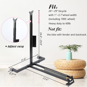 PHUNAYA Heavy Duty Vertical Bike Stand for Indoor Storage
