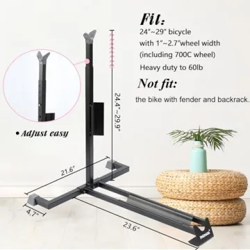 PHUNAYA Heavy Duty Vertical Bike Stand for Indoor Storage