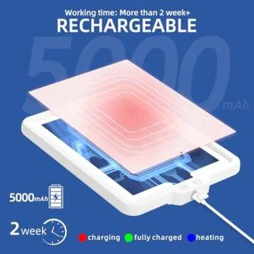 Heated Fogless Shower Mirror with 3 Dimming Colors and Tray