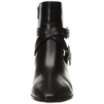 FRYE Women's Ellen Buckle Short Western Boot, Black, 9.5 M US
