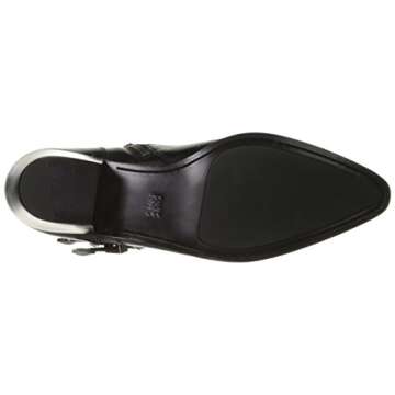 FRYE Women's Ellen Buckle Short Western Boot, Black, 9.5 M US