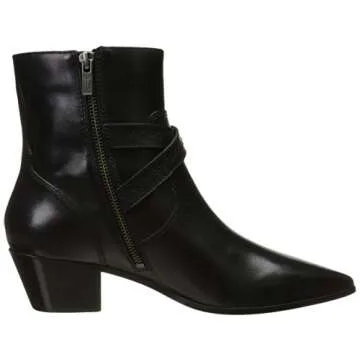 FRYE Women's Ellen Buckle Short Western Boot, Black, 9.5 M US