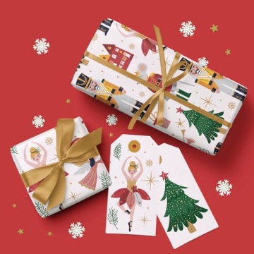 Nutcracker Christmas Wrapping Paper Sheets - 6 Pack