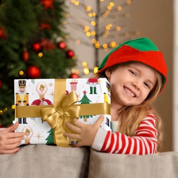 Nutcracker Christmas Wrapping Paper Sheets - 6 Pack