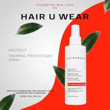 Raquel Welch HairUWear Thermal Protectant Spray for Synthetic Wigs, Hair Pieces, and Extensions 8 Fl oz