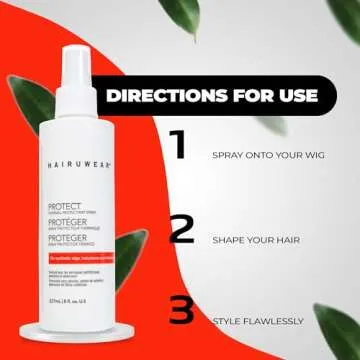 Raquel Welch HairUWear Thermal Protectant Spray for Synthetic Wigs, Hair Pieces, and Extensions 8 Fl oz