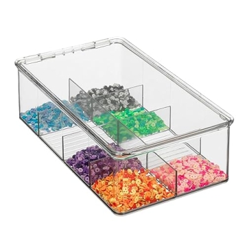 mDesign Plastic Kitchen Organiser with 8 Compartments