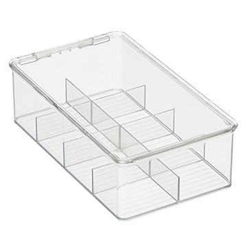 mDesign Plastic Kitchen Organiser with 8 Compartments