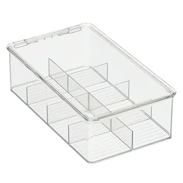 mDesign Plastic Kitchen Organiser with 8 Compartments