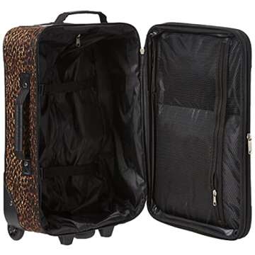 Rockland Fashion Softside Upright Luggage Set, Leopard, 2-Piece (14/19)