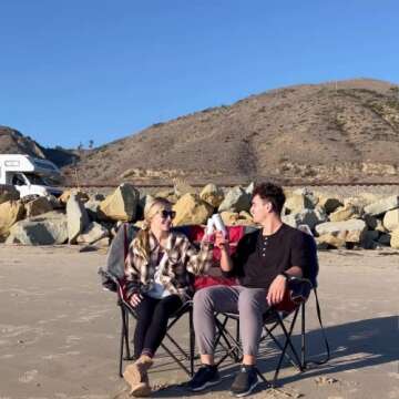 SUNNYFEEL Folding Double Camping Chair, Oversized Loveseat Chair, Heavy Duty Portable/Foldable Lawn ...