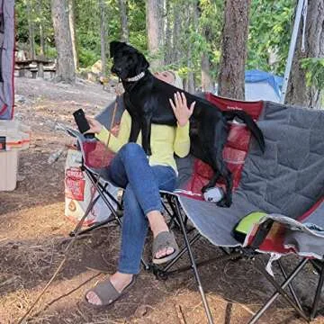 Durable Double Folding Camping Chair for Two - SUNNYFEEL