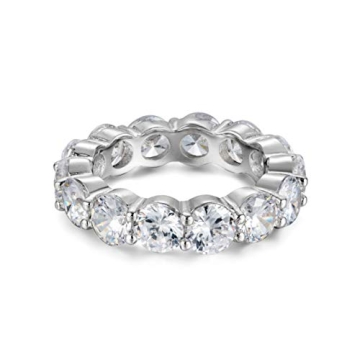 Stunning 5mm 925 Silver Ring with Sparkling Cubic Zirconia