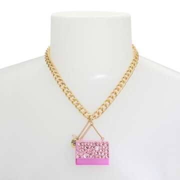 Betsey Johnson Womens Going All Out Purse Pendant Necklace