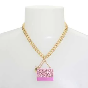 Betsey Johnson Womens Going All Out Purse Pendant Necklace