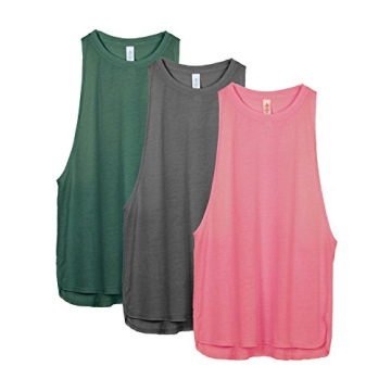 icyzone Women's Racerback High Neck Workout Athletic Yoga Muscle Tank Tops