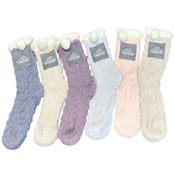 Fuzzy Socks for Women Fluffy Warm Winter Slipper Cozy Cabin Soft Fleece Thick Comfy Stocking Stuffer...