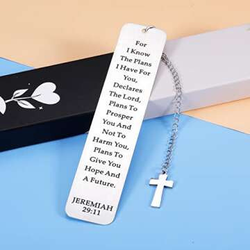 Bible Verses Bookmark Gifts for Women, Jeremiah 29 11, Christian Religious Easter Basket Stuffers for Teens Boys Girls, Book Lover Gifts, Inspirational Catholic Gifts Baptism First Communion Gifts