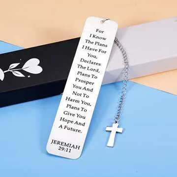 Bible Verses Bookmark Gifts for Women, Jeremiah 29 11, Christian Religious Easter Basket Stuffers for Teens Boys Girls, Book Lover Gifts, Inspirational Catholic Gifts Baptism First Communion Gifts