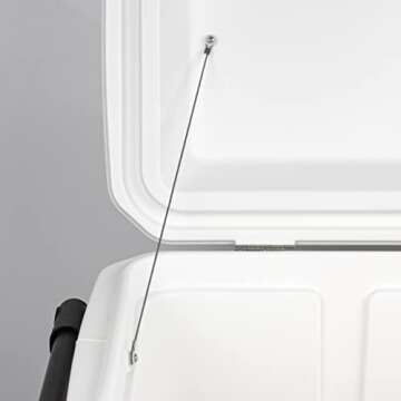 16 inch Heavy Duty Stainless Steel Cooler Lid Strap Replacement Plastic Lid Strap for Igloo Coolers and Coleman Coolers Replacement Parts,Cooler Lid Strap Replacement kit (4)