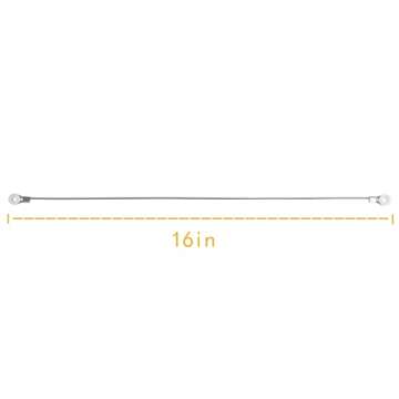 16 inch Heavy Duty Stainless Steel Cooler Lid Strap Replacement Plastic Lid Strap for Igloo Coolers and Coleman Coolers Replacement Parts,Cooler Lid Strap Replacement kit (4)