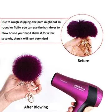 Fluffy Faux Raccoon Fur Pompoms - 12pcs Handmade Hairy Ball Fits for Knitted Hats Scarves Shawls Key Chain Accessories 5.5 Inches (Beige)