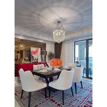 LUSHIDI Silk Hydrangea Heads with Stems Artificial Flowers Heads for Home Wedding Decor,Pack of 10 (Orange)