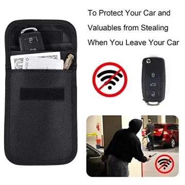 Wisdompro RFID Key FOB Protector - Signal Blocking Bag