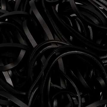 JAM PAPER Colorful Rubber Bands - Size 33 - Black Rubberbands - 100/Pack