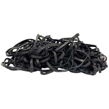 JAM PAPER Colorful Rubber Bands - Size 33 - Black Rubberbands - 100/Pack