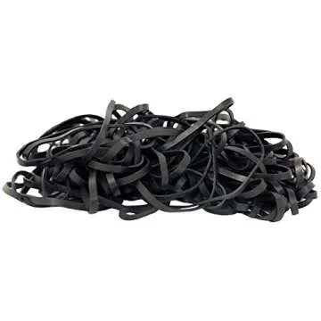 JAM PAPER Colorful Rubber Bands - Size 33 - Black Rubberbands - 100/Pack