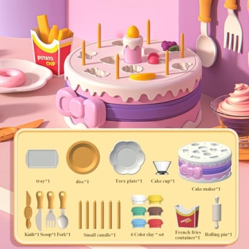 Creative Birthday Cake Dough Set for Kids 18 PCS