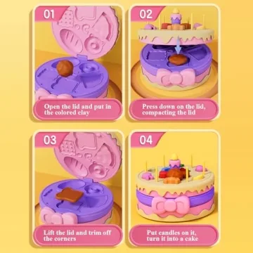 Creative Birthday Cake Dough Set for Kids 18 PCS