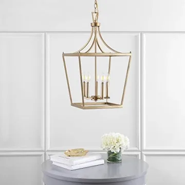Elegant SAFAVIEH Kenris Gold 5-Light Pendant Lamp