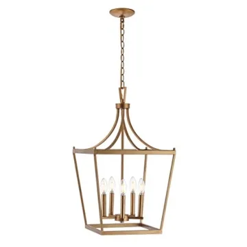 Elegant SAFAVIEH Kenris Gold 5-Light Pendant Lamp