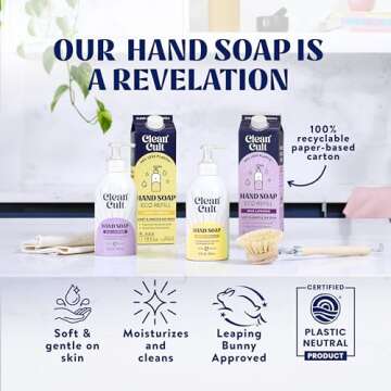 Cleancult Liquid Hand Soap Refills - Eco-Friendly Lemon Verbena