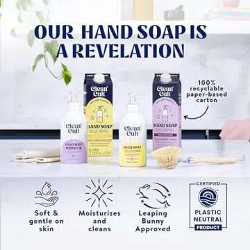 Cleancult Liquid Hand Soap Refills - Eco-Friendly Lemon Verbena