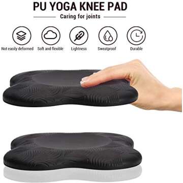 Zealtop Extra Thick Yoga Knee Pads Pack of Two Comfort