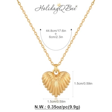 Gold Heart Necklace for Women - Elegant Chain Jewelry