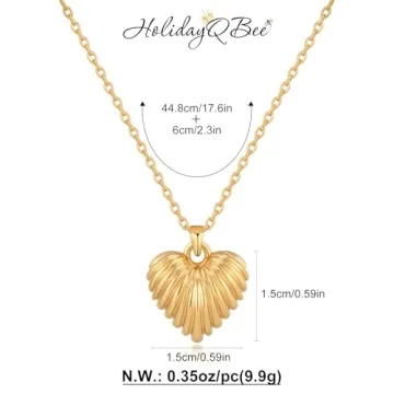 Gold Heart Necklace for Women - Elegant Chain Jewelry