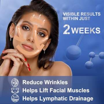 Anti-Wrinkle Tape | Facial Myofascial Lift Tape for Skin Firming, Toning & Tightening | Lift Tape for Face, Neck & Forehead | Smooths Wrinkles, Lifts Skin Anti-Aging Face Patches 2 rolls