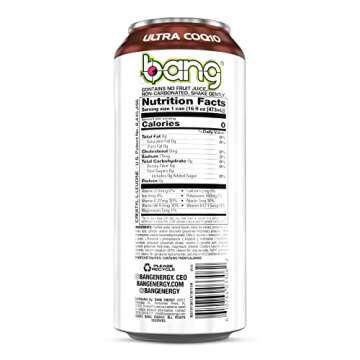 Bang Energy Wyldin’ Watermelon Sweet Tea, Sugar-Free Energy Drink, 16 Ounces (Pack of 12)