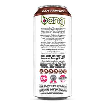 Bang Energy Wyldin’ Watermelon Sweet Tea, Sugar-Free Energy Drink, 16 Ounces (Pack of 12)