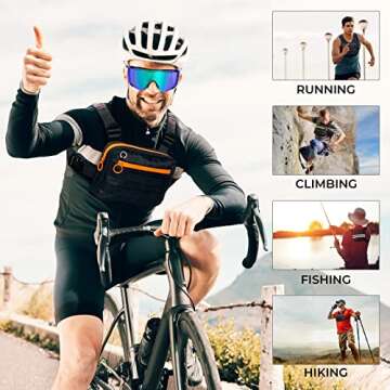 MJNUONE Outdoor Chest Bag for Men: Tactical & Reflective Gear for Adventures